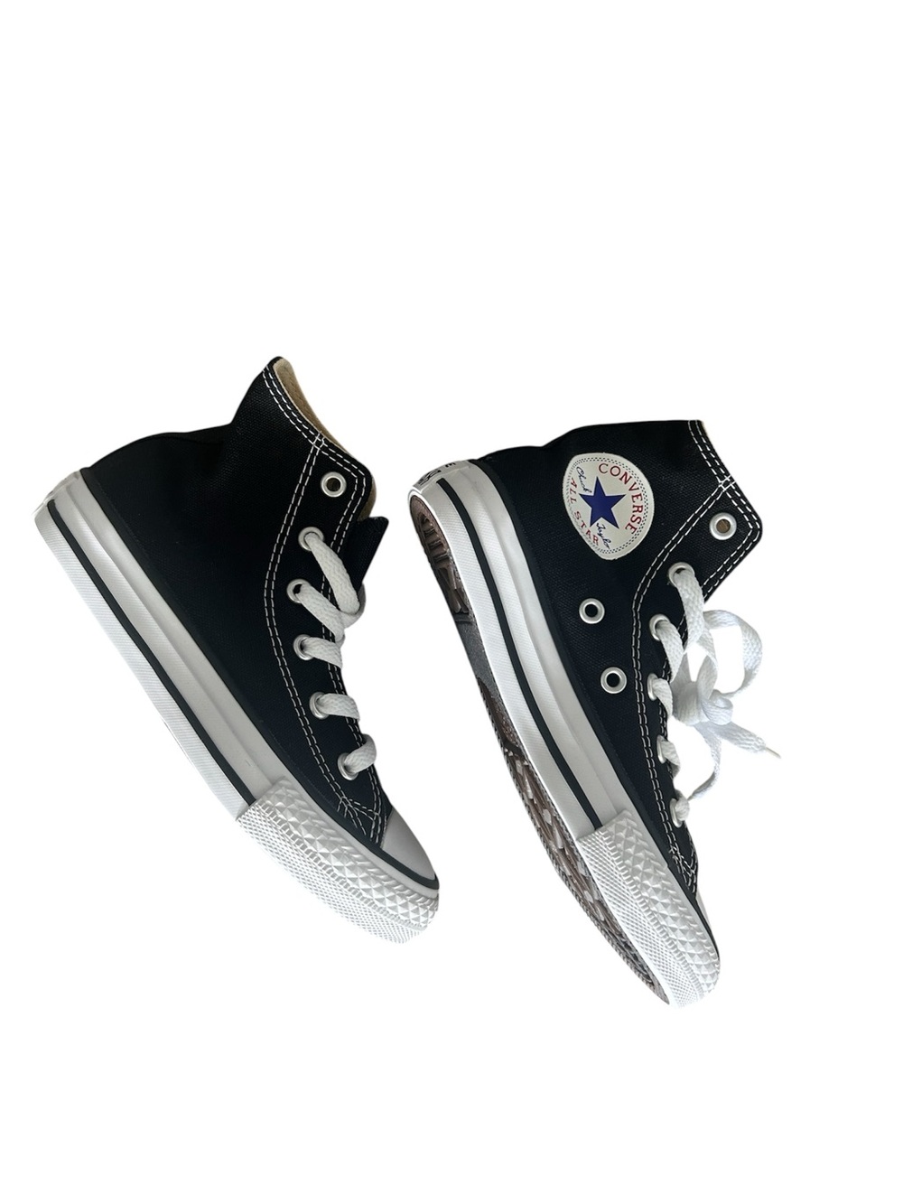 Converse Kids Black & White High Top Sneakers Size 11.5 17.5 CM